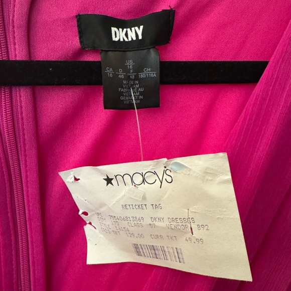 DKNY Women's Pink Wrap Dress NWT - Picture 5 of 5